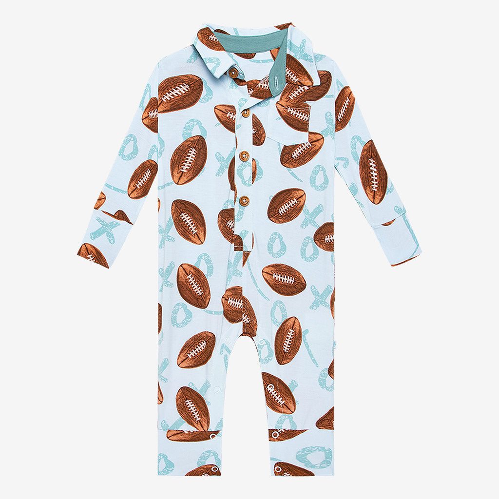 Posh Peanut Field Day Collared Romper